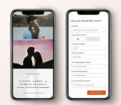 A digital save the date designed for WhatsApp, with free RSVP service