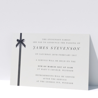 Related Product: Funeral Announcement Cards Related Product: Printed Funeral Announcement Cards