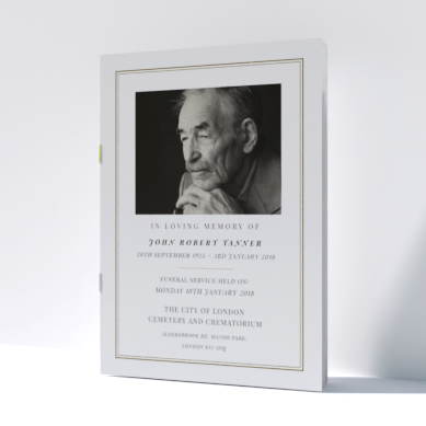 Related Product: Funeral Order of Service Related Product: Printed Funeral Order of Service