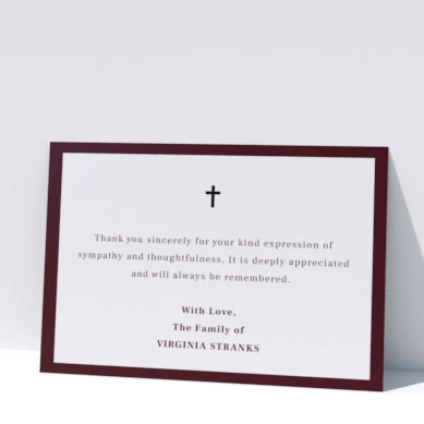 Related Product: Funeral Thank You Cards Related Product: Printed Funeral Thank You Cards